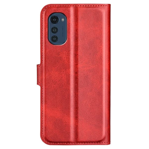 Motorola Moto E32 nahkainen lompakokkotelo - Punainen Red