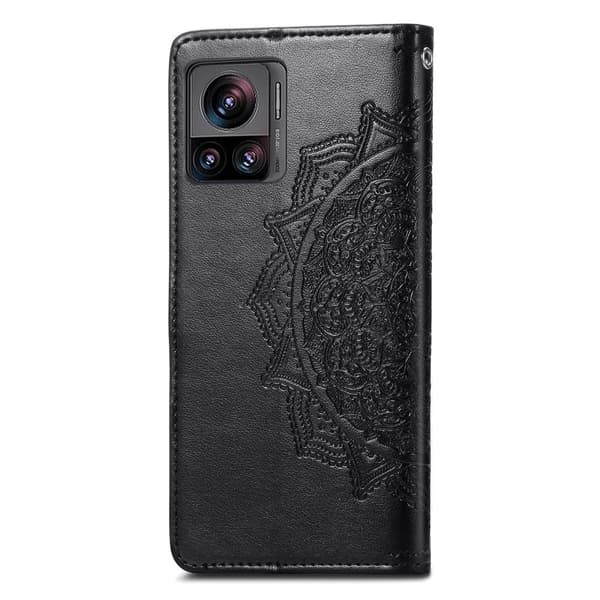 Mandala Motorola Edge 30 Ultra / X30 Pro Flip Etui - Sort Black