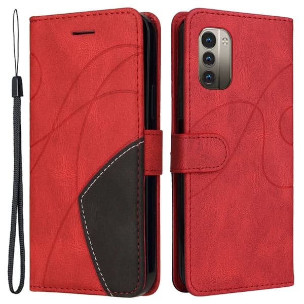 Tekstureret Læder Etui med Strop TilNokia G11 / G21 - Rød Red