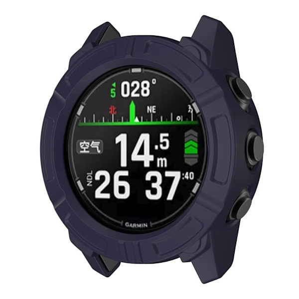 Garmin Descent G2 Anti Scratch Protective Case Rugged Armor Flexible Shell Watch Deksel - Midnattsblå Blue