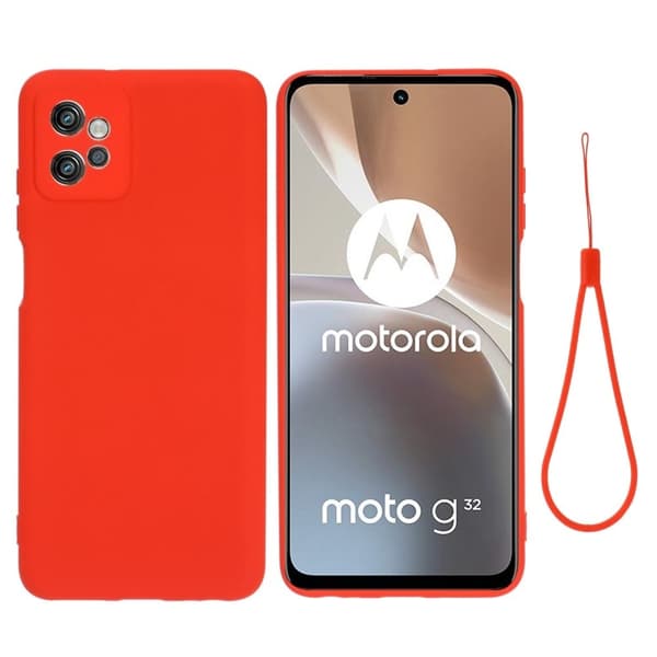 Matte Liquid silikone cover til Motorola Moto G32 - Rød Red