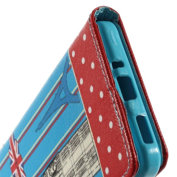 Moberg (Eiffel Torni & Big Ben) Samsung Galaxy Alpha Nahkakotelo Multicolor