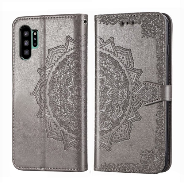 Mandala Samsung Galaxy Note 10 Pro Flip fodral - Grå Silvergrå