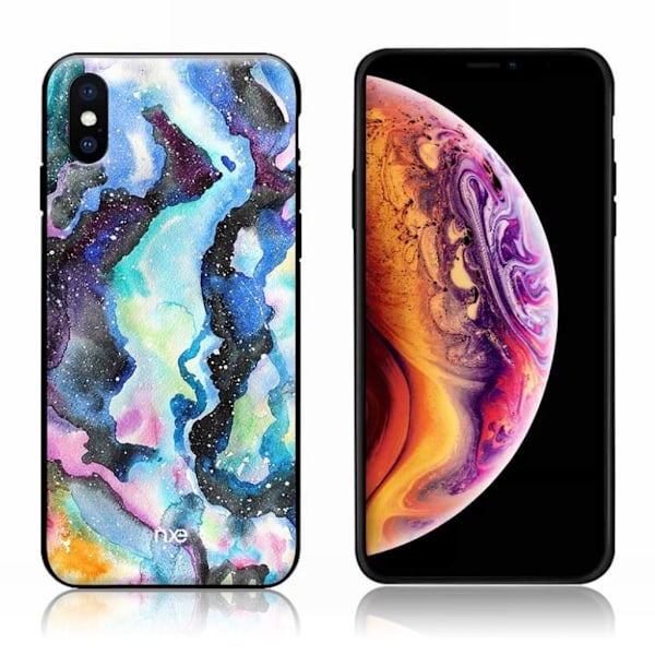 NXE fleksibelt etui med mønstertryk til iPhone XS Max 6,5 tommer - Style D Multicolor
