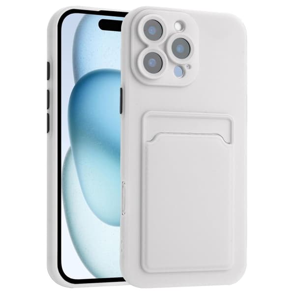 iPhone 16 Pro Max kuori korttipaikalla - Valkoinen White