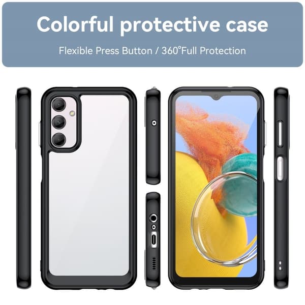 Samsung Galaxy M14 smart akryl cover - Sort Black