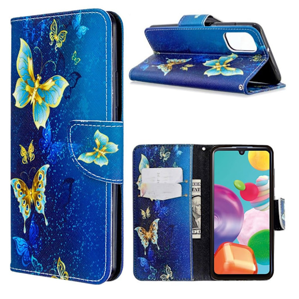 Wonderland Samsung Galaxy A41 kotelot - Metalliset perhoset Multicolor
