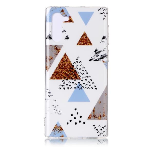 Marble Samsung Galaxy Note 10 cover - Triangelmønster Marmor Multicolor