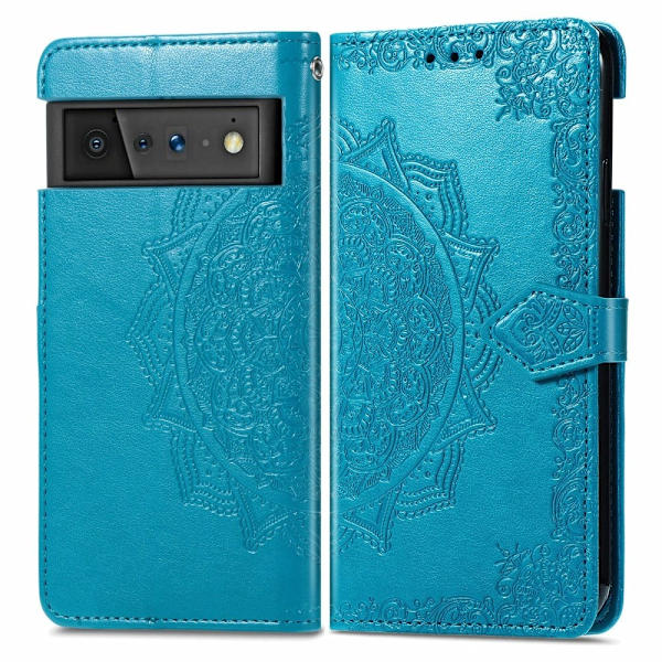 Mandala Google Pixel 6 Flip Suojakotelo - Sininen Blue