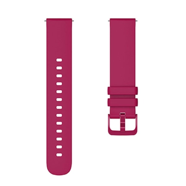 20mm Universal ensfarvet silikone urrem - Fuchsia Pink