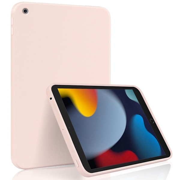 iPad 10.2 (2021)/(2020)/(2019) Soft Liquid Silicone Bumper Slim Fit stødsikkert Protective Phone Case - Lyserød Pink