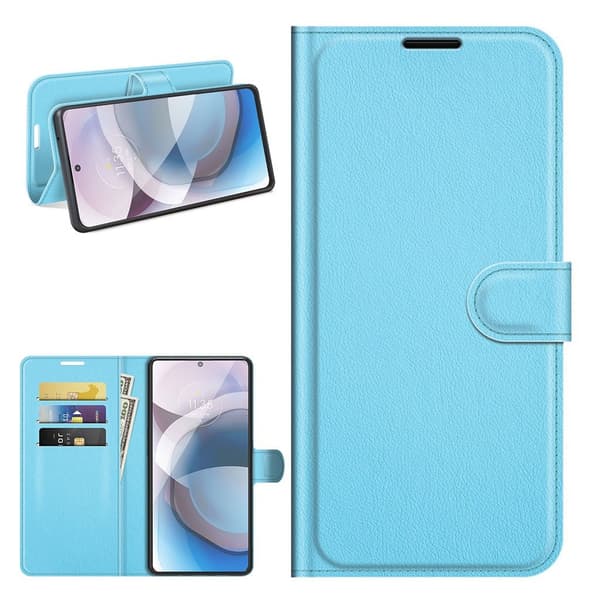 Classic Motorola One 5G Ace Flippetui - Blå Blue