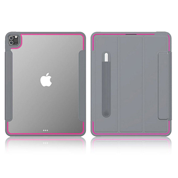 iPad Pro 12.9 inch (2020) elegant tri-fold case - Grey / Rose Silver grey