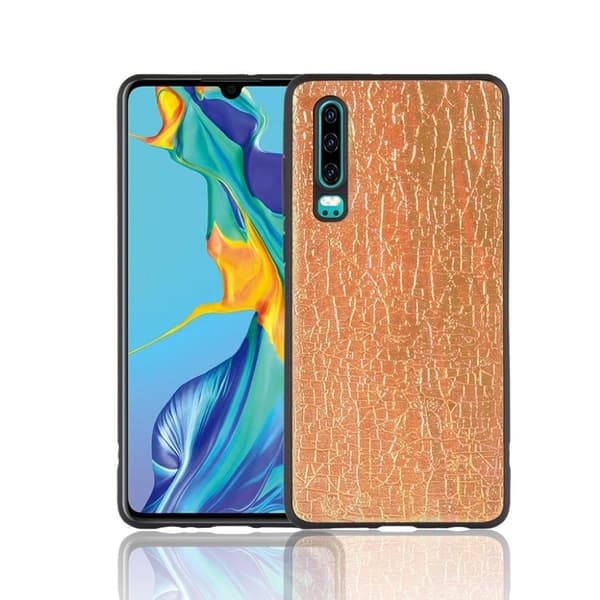 Huawei P30 Enkelt Skinnetui - Gull Gold