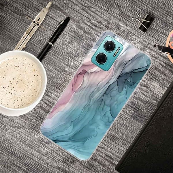 Marmormotiv Xiaomi Redmi Note 11E skal - Rosa/Blå Marmor multifärg