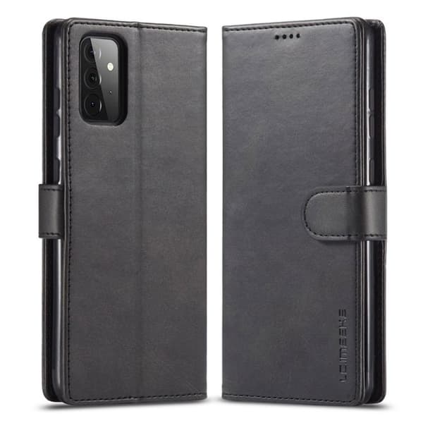 LC.IMEEKE Samsung Galaxy A72 5G flip case - Musta Black
