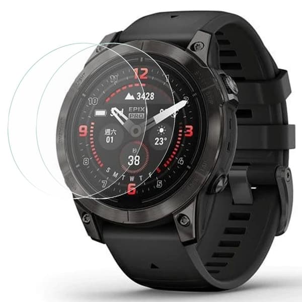 2-pack Garmin epix Pro (Gen 2) 47mm karkaistua lasia kellon näytönsuoja 2.5D Ultra kirkas Transparent
