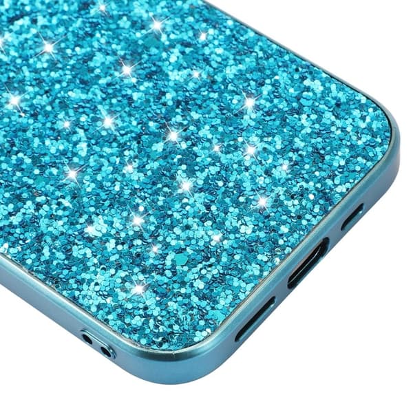 Glitter iPhone 15 Pro Max cover - Blå Blue