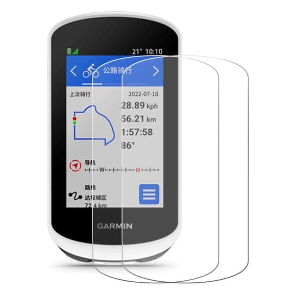 2Pcs HAT PRINCE Garmin Edge Explore 2 tempered glass screen protector Svart