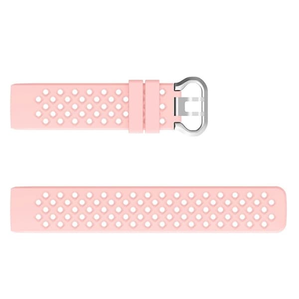 Fitbit Charge 4 / 3 neliöreikäinen silikoninen kellonauha - Pinkki Pink