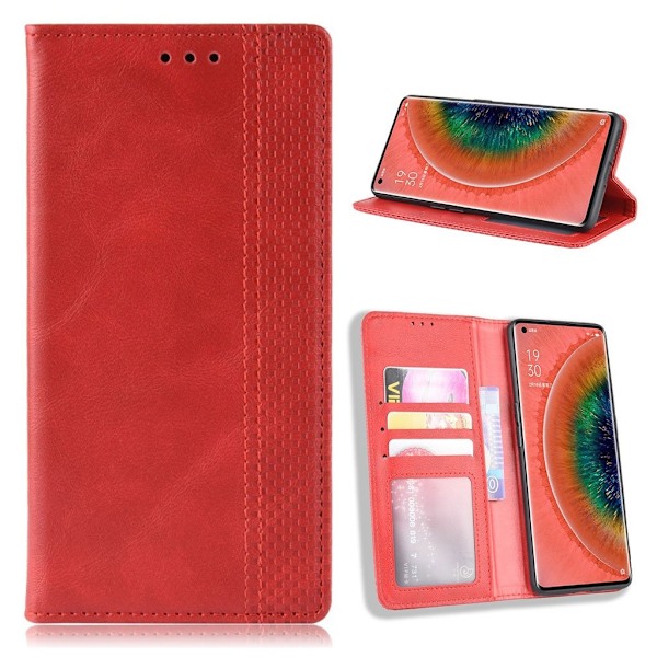 Bofink Vintage Oppo Find X2 kotelot - Punainen Red
