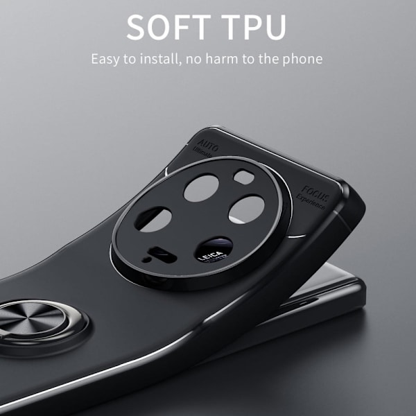 Ringo Etui Xiaomi 13 Ultra - Sort / Rød Black