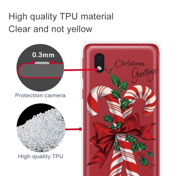 Samsung Galaxy A01 Core Case til jul - Julehilsener Red
