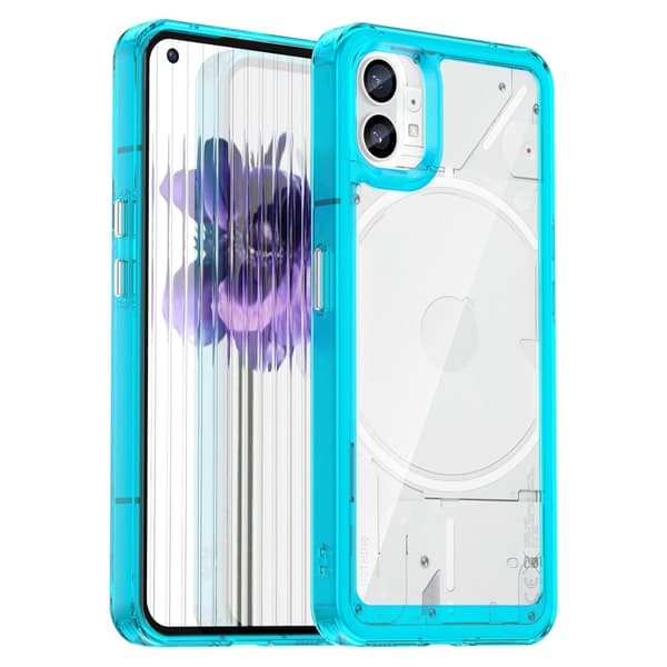 Nothing Phone (1) smart akryl cover - Gennemsigtig Blå Blue