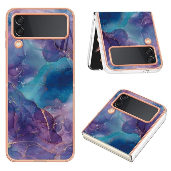 Marble Samsung Galaxy Z Flip4 Etui - Lilla Purple