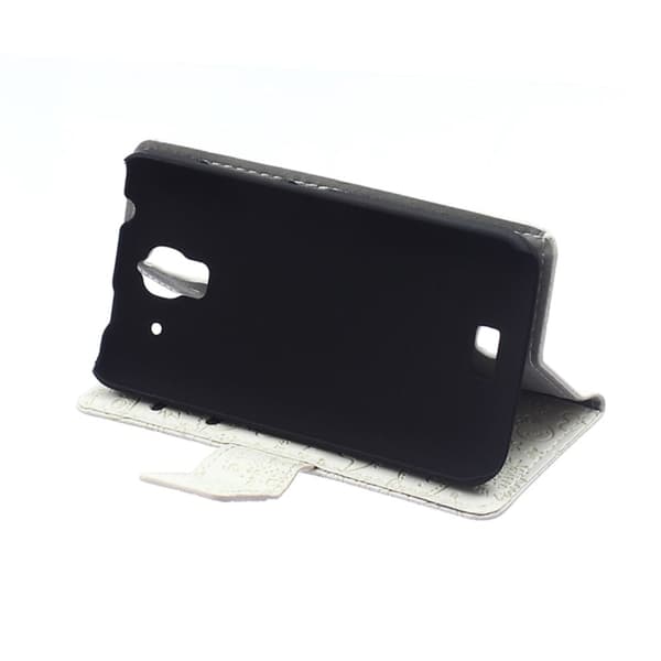 Halfdan Huawei Y360 Lær Kortholder Etui - Hvit White