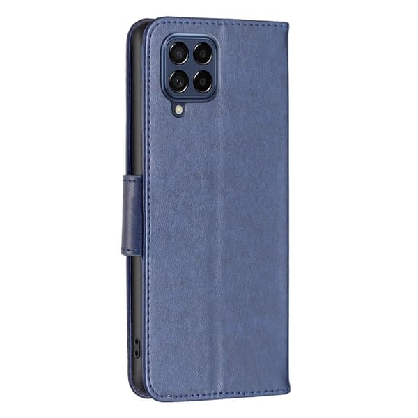 Butterfly Samsung Galaxy M53 5G skinnveske - Mørkeblå Blue
