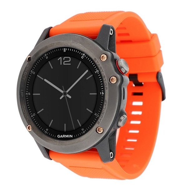 Garmin Fenix 5 22 mm klockarmband i silikon - Orange Orange