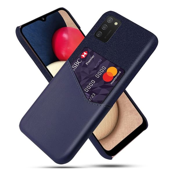Bofink Samsung Galaxy A02s korttikotelo - Sininen Blue