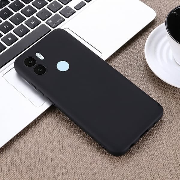 Matte Liquid silikone cover til Xiaomi Poco C51 - Sort Black