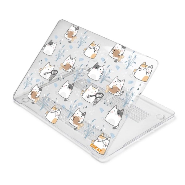 HAT PRINCE MacBook Pro 13 (A2251, A2289, 2020) / M1 / M2 (A2338, 2020) sødt cover i dyrestil - Søde Katte White