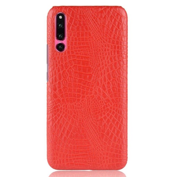 Huawei P30 krokotiilinnahan tuntuinen nahkainen Suojakotelo - Pu Red