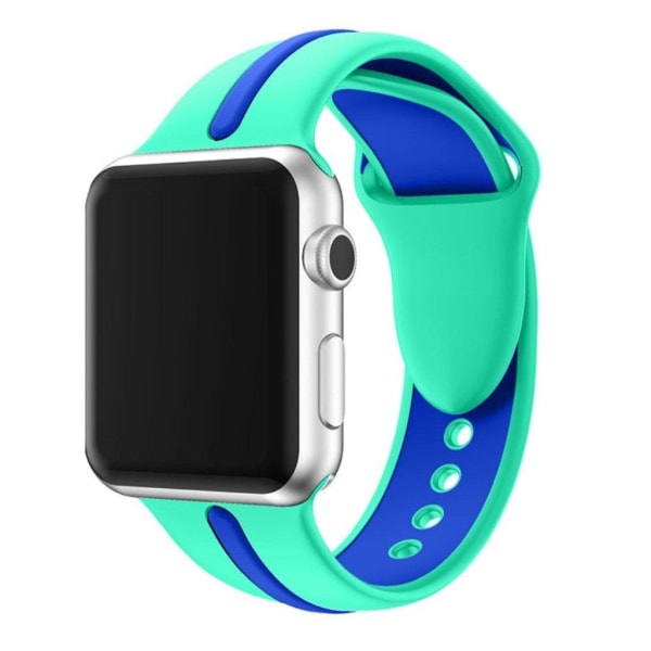 Apple Watch 38mm kaksivärinen ranneke - Turkoosi ja sininen Blue