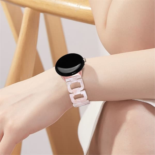 Google Pixel Watch D-formet urrem i resin-stil - Pink Mix Pink