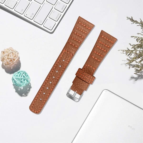 Ticwatch GTX / Pro Top layer urrem i ægte læder - Brun Brown