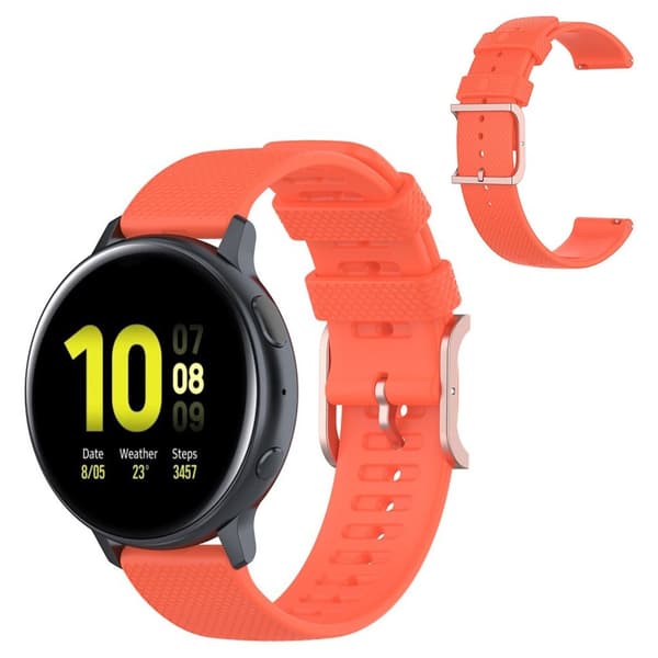 Silikoneurrem til Samsung Galaxy Watch 3 (41mm) / Active - Orange Orange