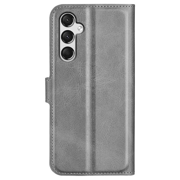Læretui med Lommebok til Samsung Galaxy A25 - Grå Silver grey