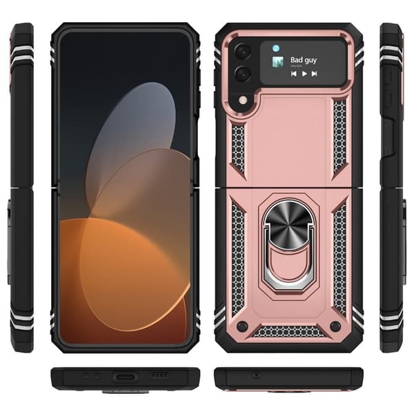 Bofink Combat Samsung Galaxy Z Flip4 Etui - Rose Gull Pink