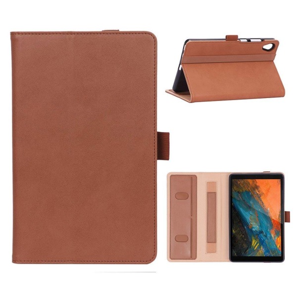 Lenovo Tab M8 business style leather flip case - Brown Brown