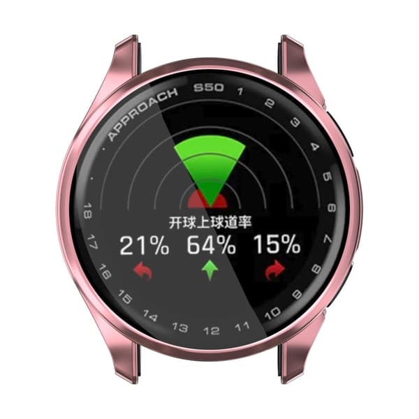 Garmin Approach S50 Klockfodral Galvaniserat heltäckande flexibelt skydd - Rosa Ros Rosa