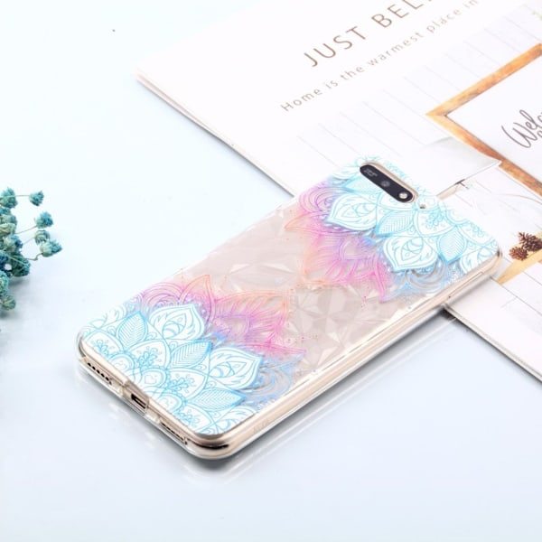 Huawei Honor 7A mobilskal silikon tryckmönster - Lotus multifärg