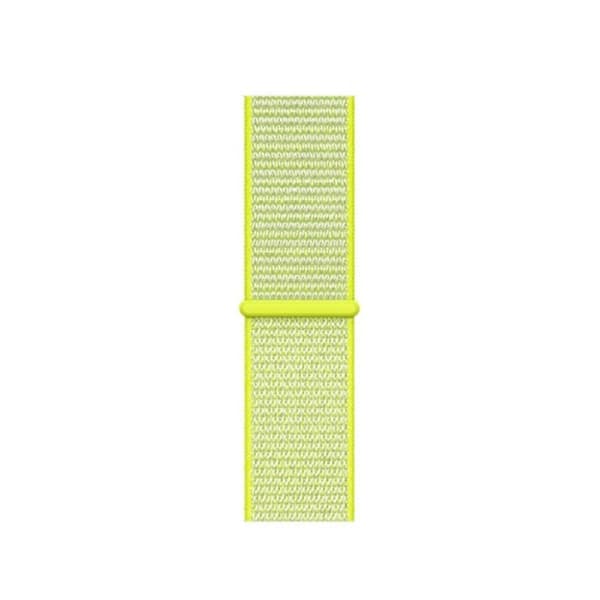 Apple Watch Series 5 40mm solid color nylon klockarmband - gul Gul