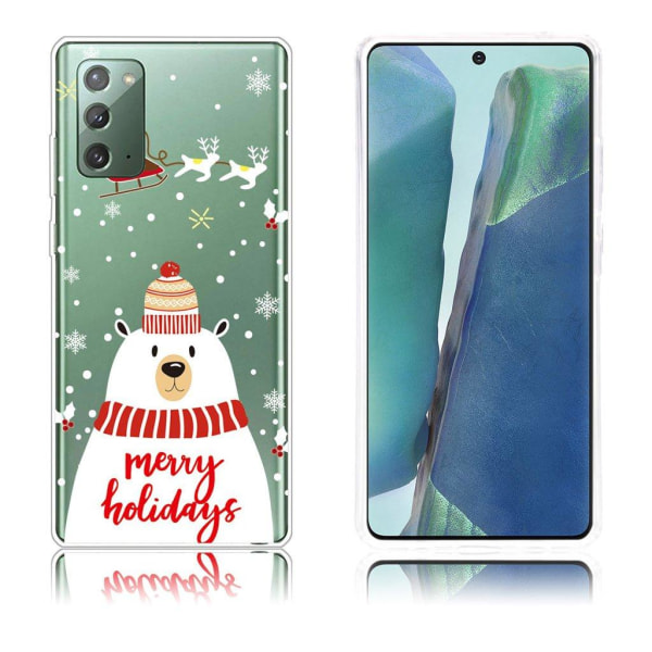 Christmas Samsung Galaxy Note 20 case - Polar Bear with Scarf White