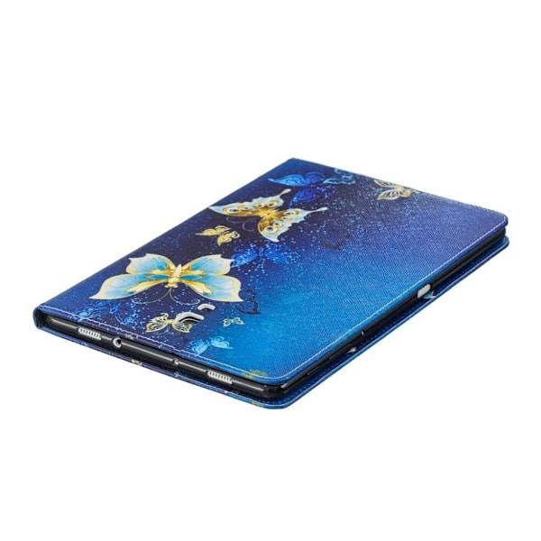 Samsung Galaxy Tab A 10.5 beskyttelsesetui i kunstlæder med mønster - Elegant sommerfugl Multicolor