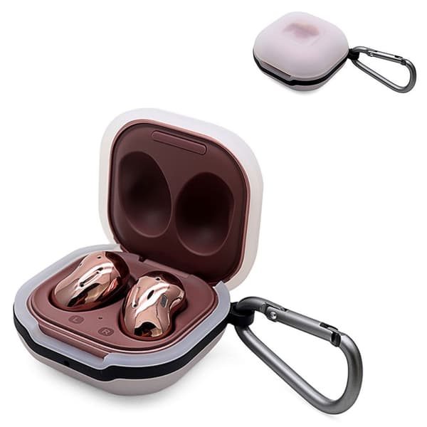 Samsung Buds Live silikonikotelo soljella - Läpinäkyvä Transparent