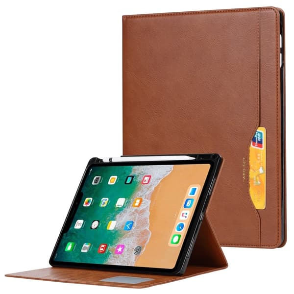 iPad Mini 6 (2021) plånboksdesignat flipfodral i läder med pennfack - Brun Brun